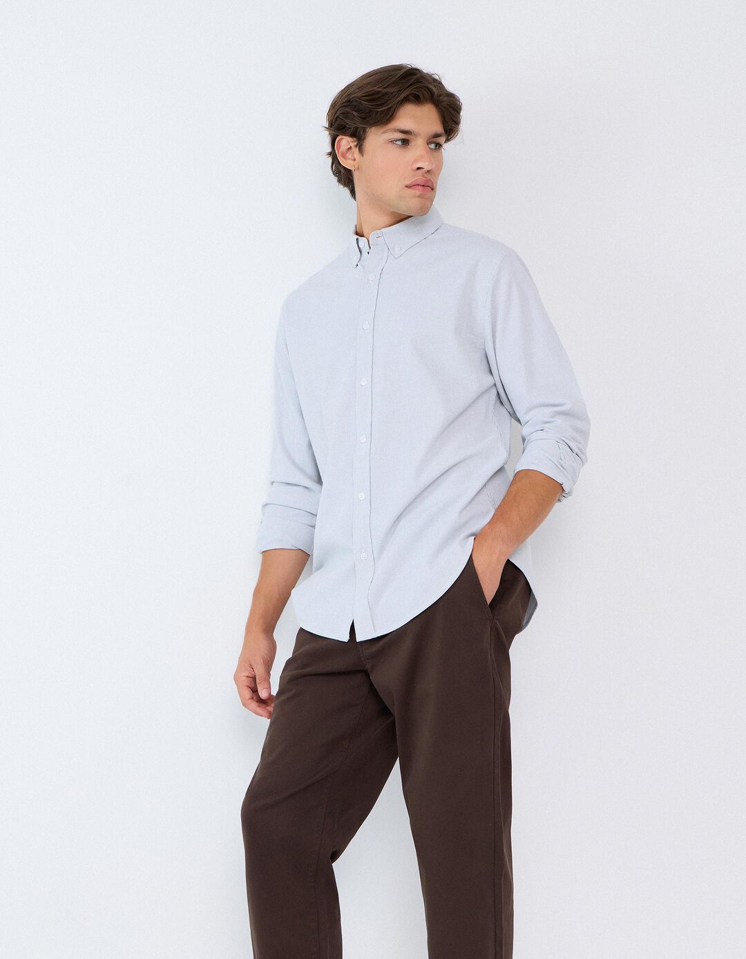 Camisa Oxford, Homem, Verde