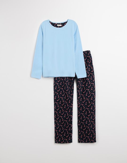 Comprar Online Pijama Polar Natal, Mulher, Azul Claro