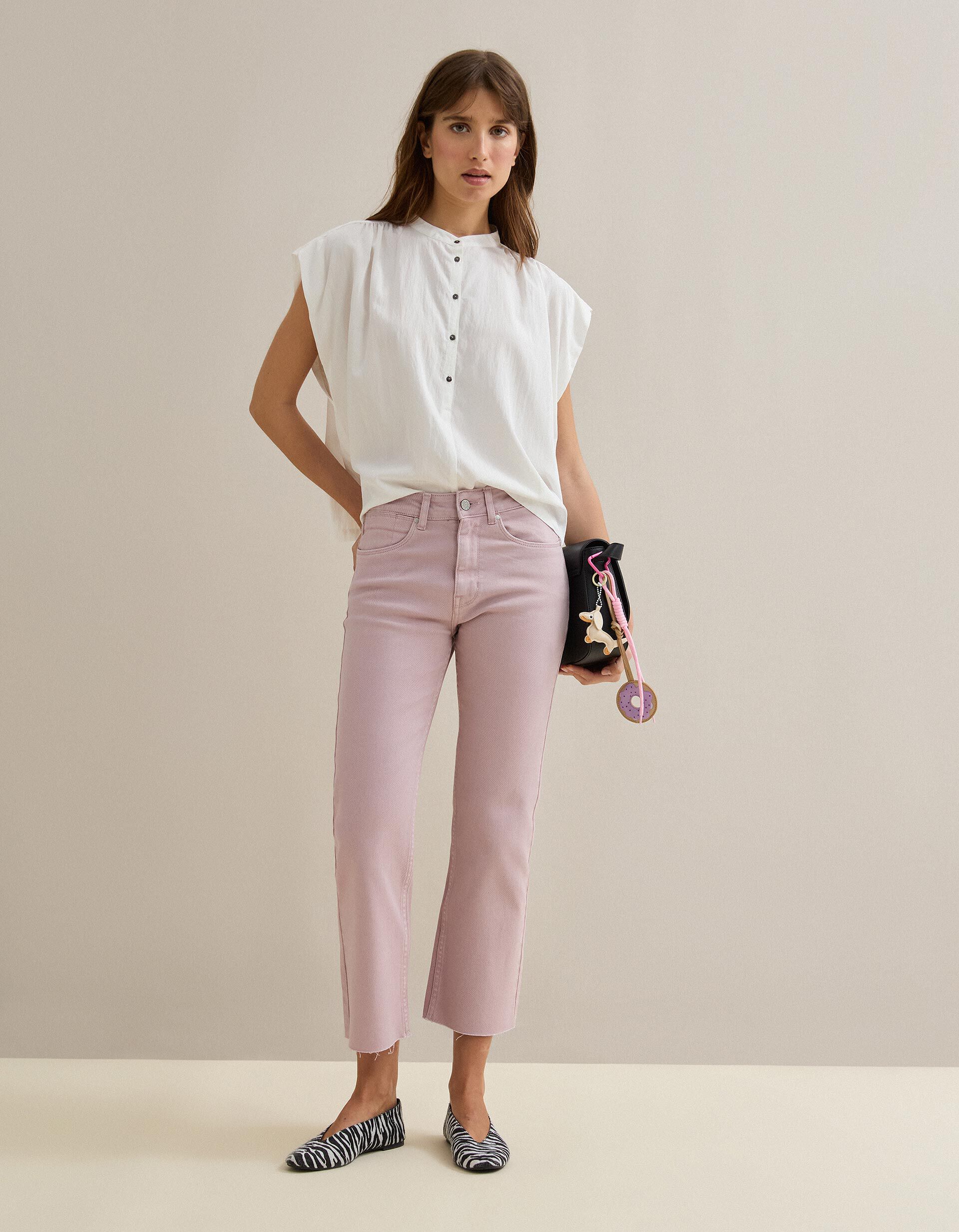 Comprar Online Cal&ccedil;as de Ganga 'Straight Cropped', Mulher, Rosa