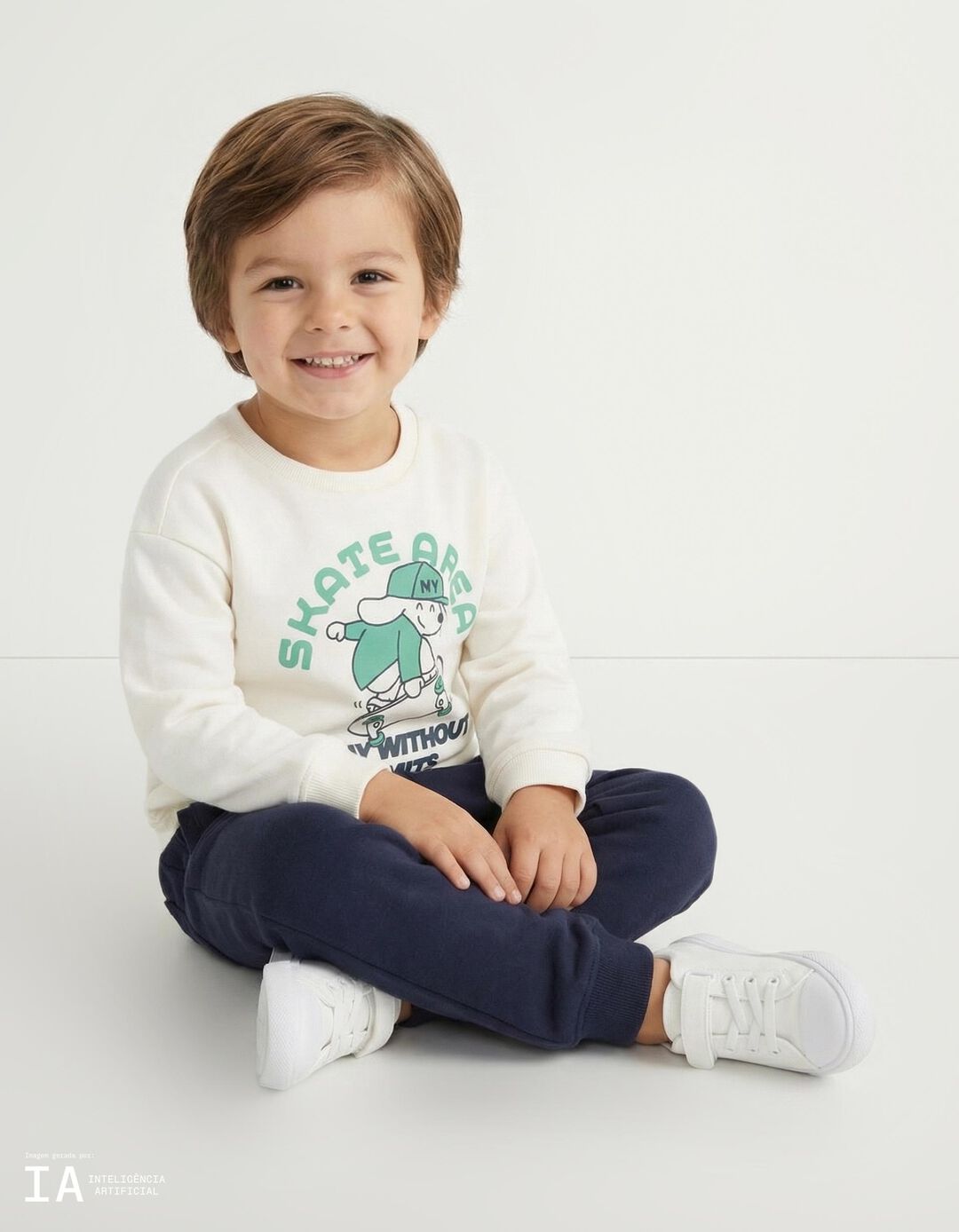 Conjunto de Jogging, Menino, Branco