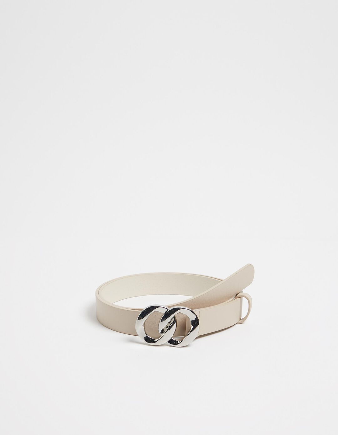 Special Buckle Belt, Woman, White