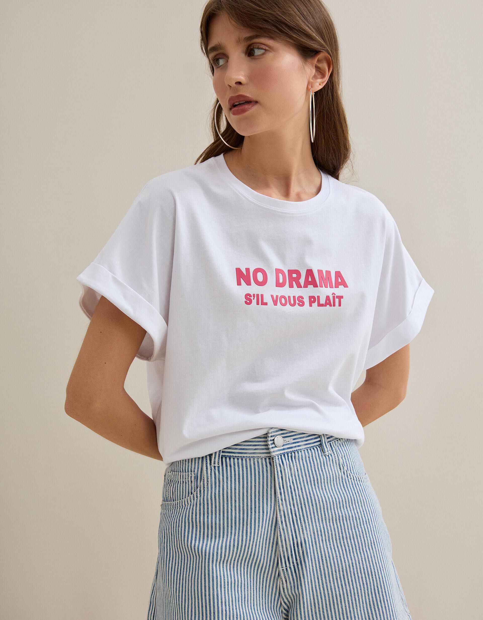 Comprar Online T-shirt com Estampado, Mulher, Branco