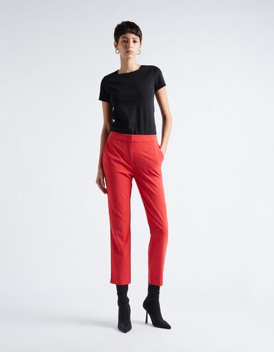 Tailored Trousers, Women, Red