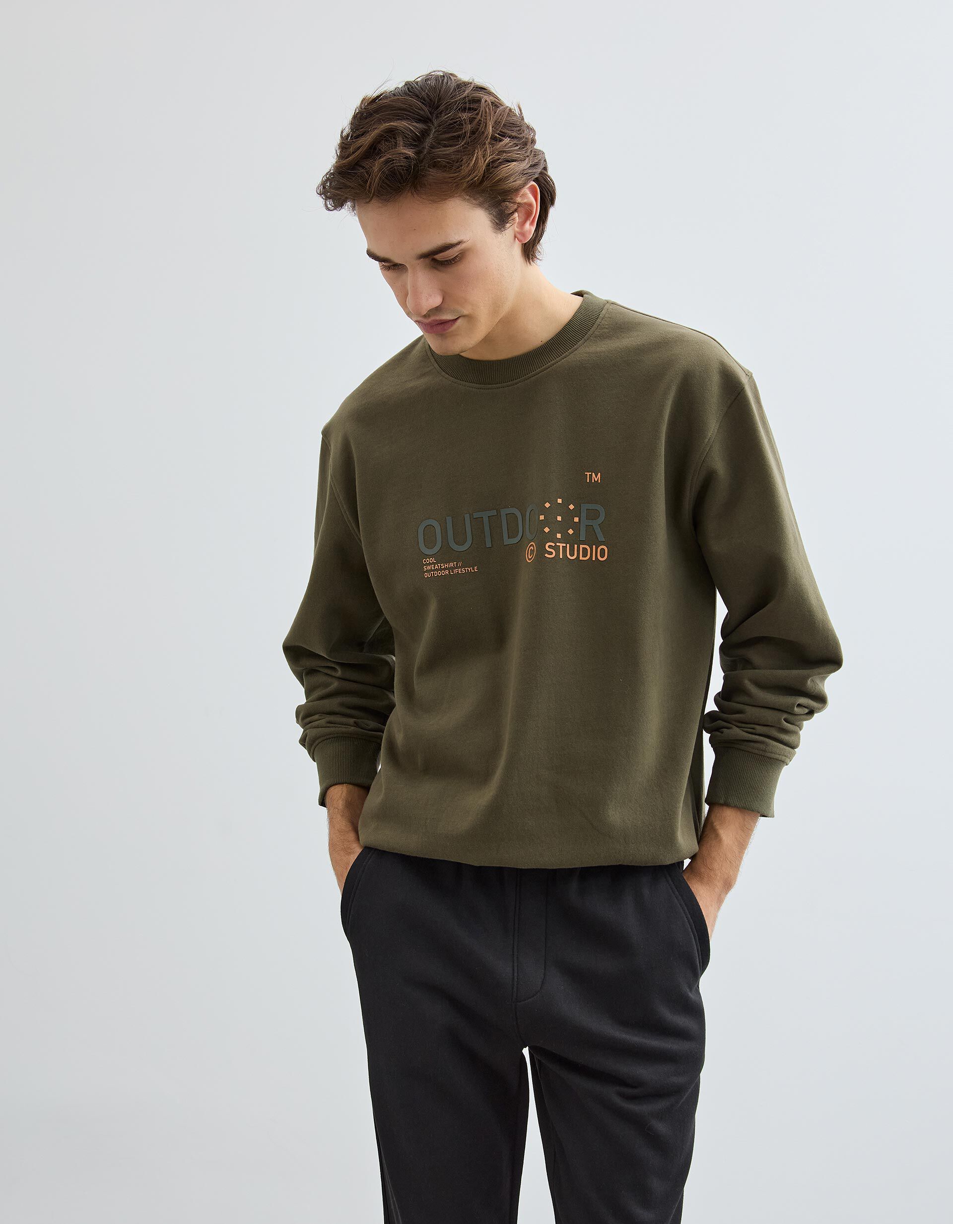 Comprar Online Sweatshirt, Homem, Verde Escuro