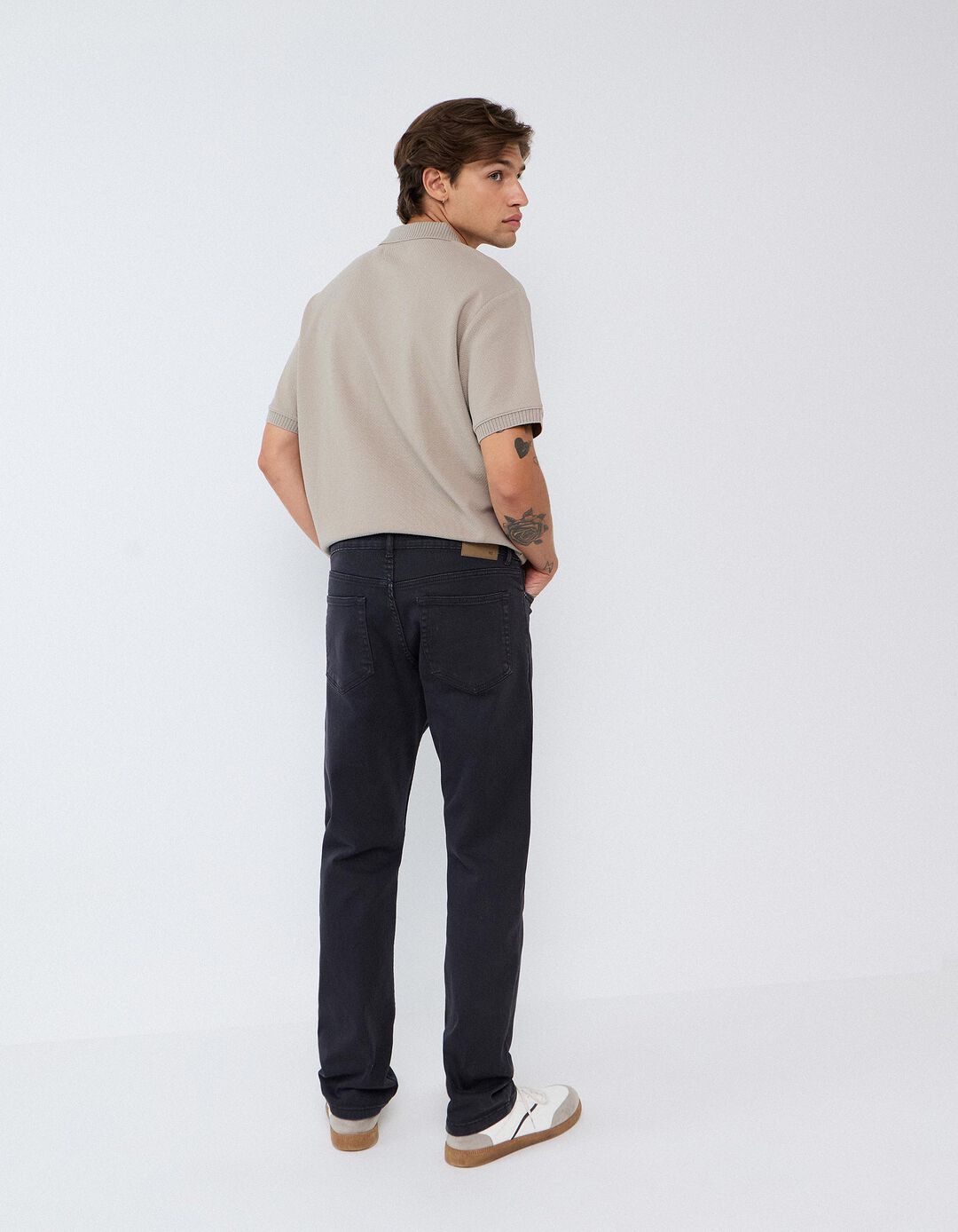 Jeans Slim-Fit, Homem, Preto