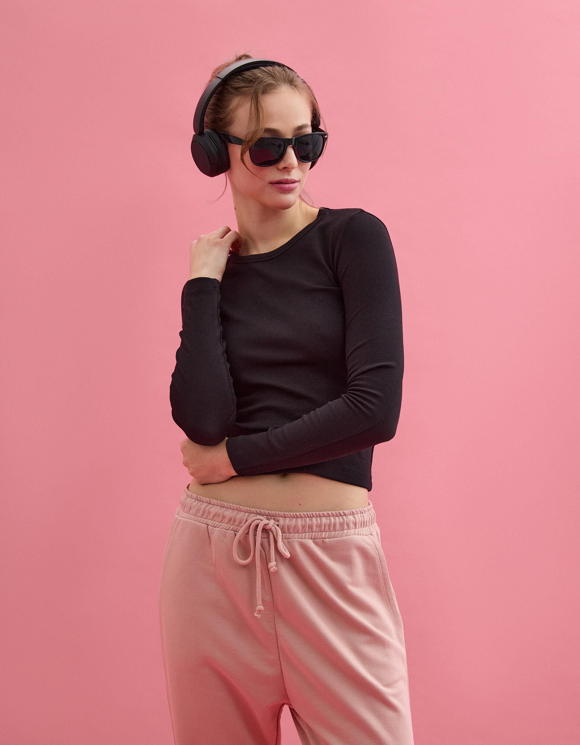 Comprar Online T-shirt Manga Comprida, Mulher, Preto