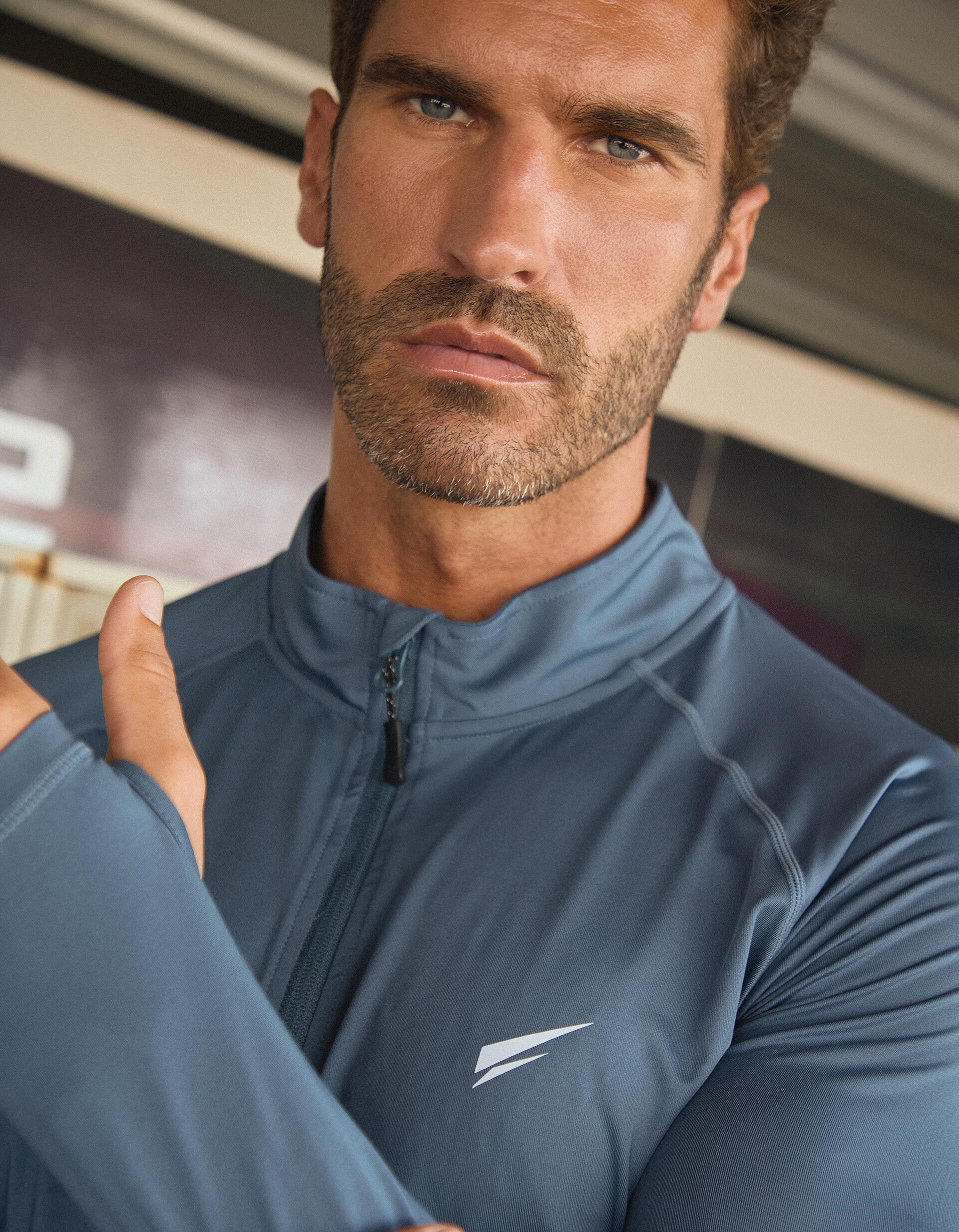 Comprar Online T-shirt Manga Comprida de Desporto, Homem, Azul