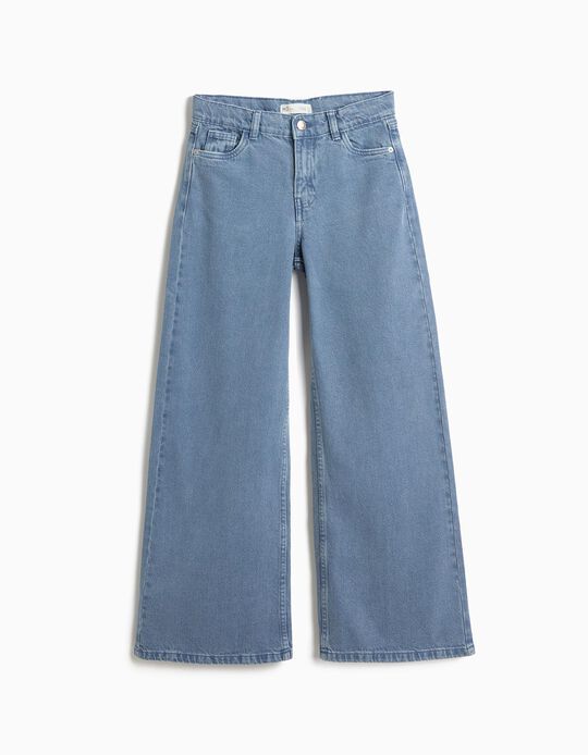 Comprar Online Cal&ccedil;as Wide Leg, Menina, Azul Escuro