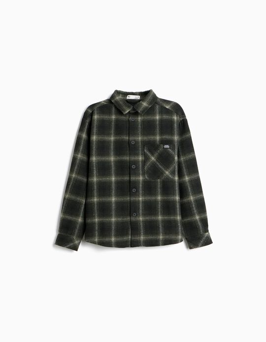 Comprar Online Camisa Xadrez, Menino, Verde Escuro