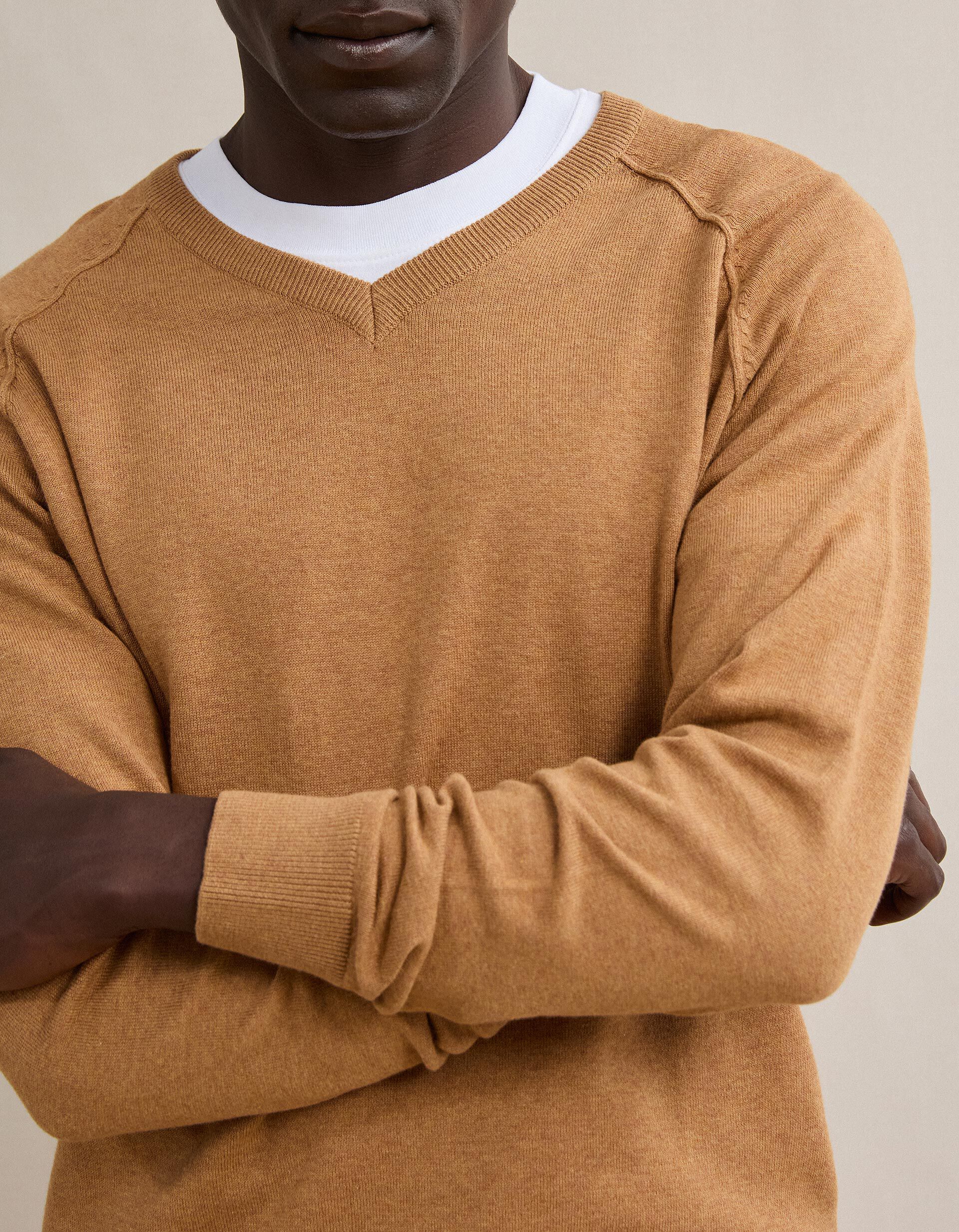 Comprar Online Camisola De Malha, Homem, Castanho Claro