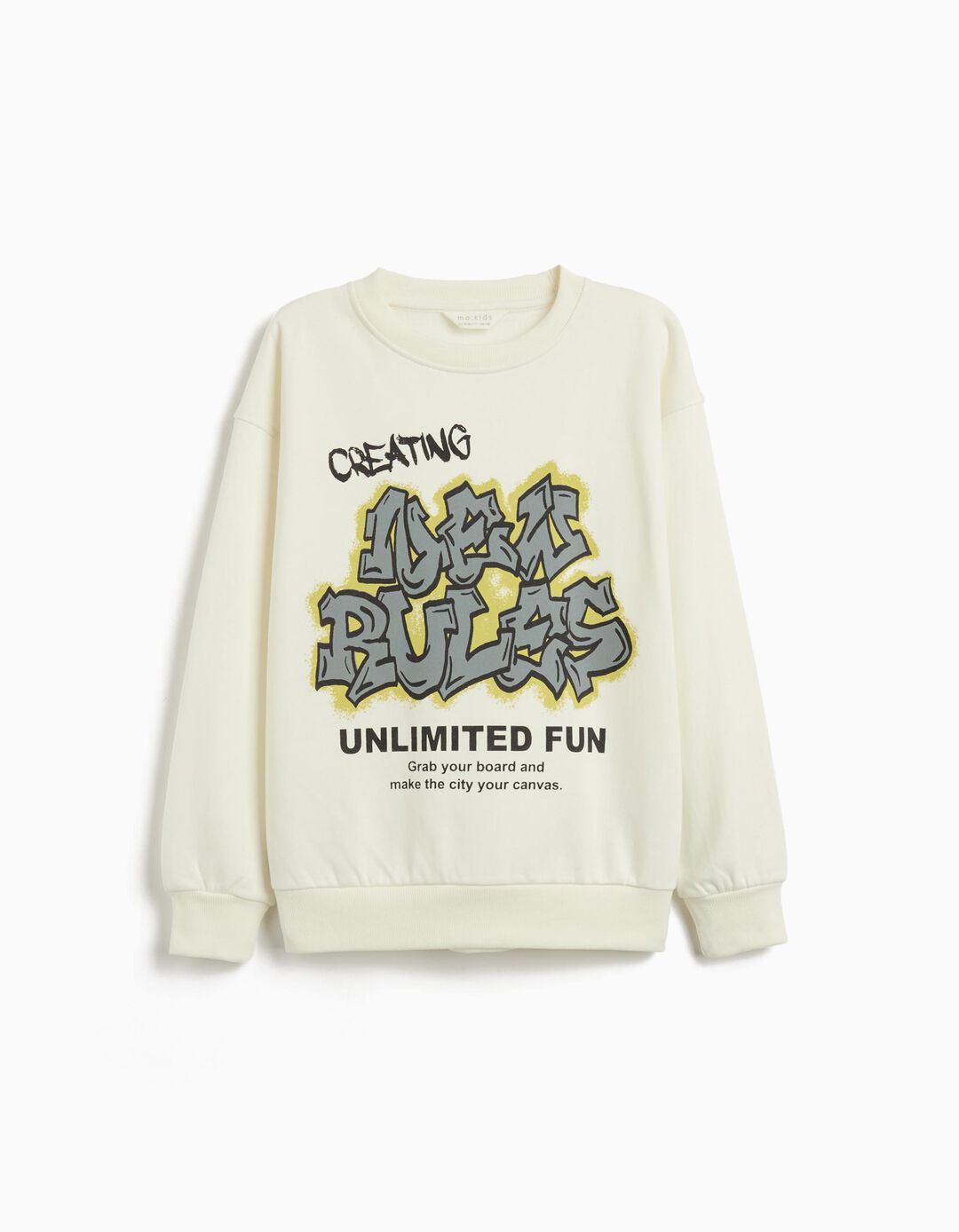 Sweatshirt de Felpa, Menino, Branco