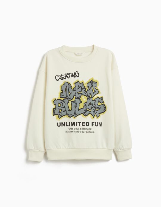 Comprar Online Sweatshirt de Felpa, Menino, Branco
