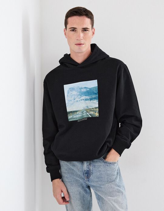 Comprar Online Sweatshirt com Capuz, Homem, Preto