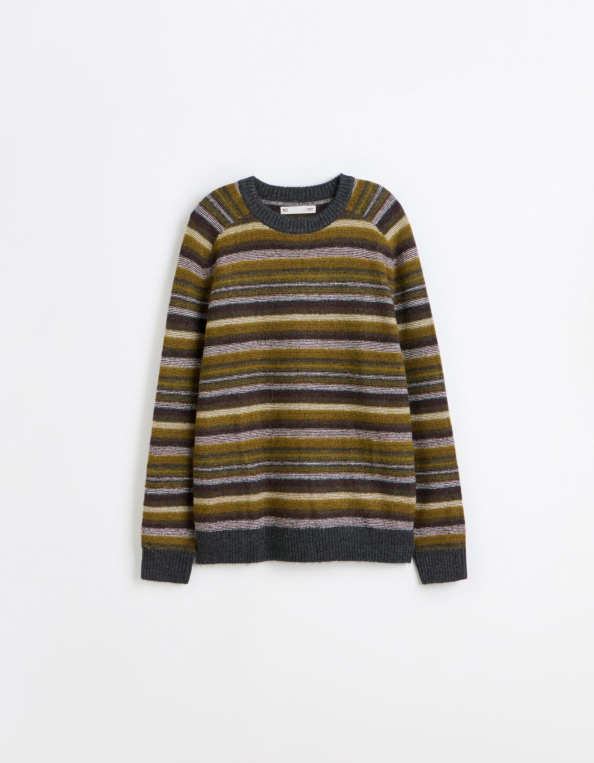 Comprar Online Camisola De Malha &Agrave;s Riscas, Homem, Verde
