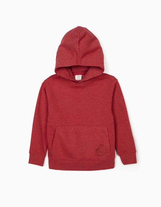 Hooded Sweatshirt for Boys, 'Cairo', Dark Red