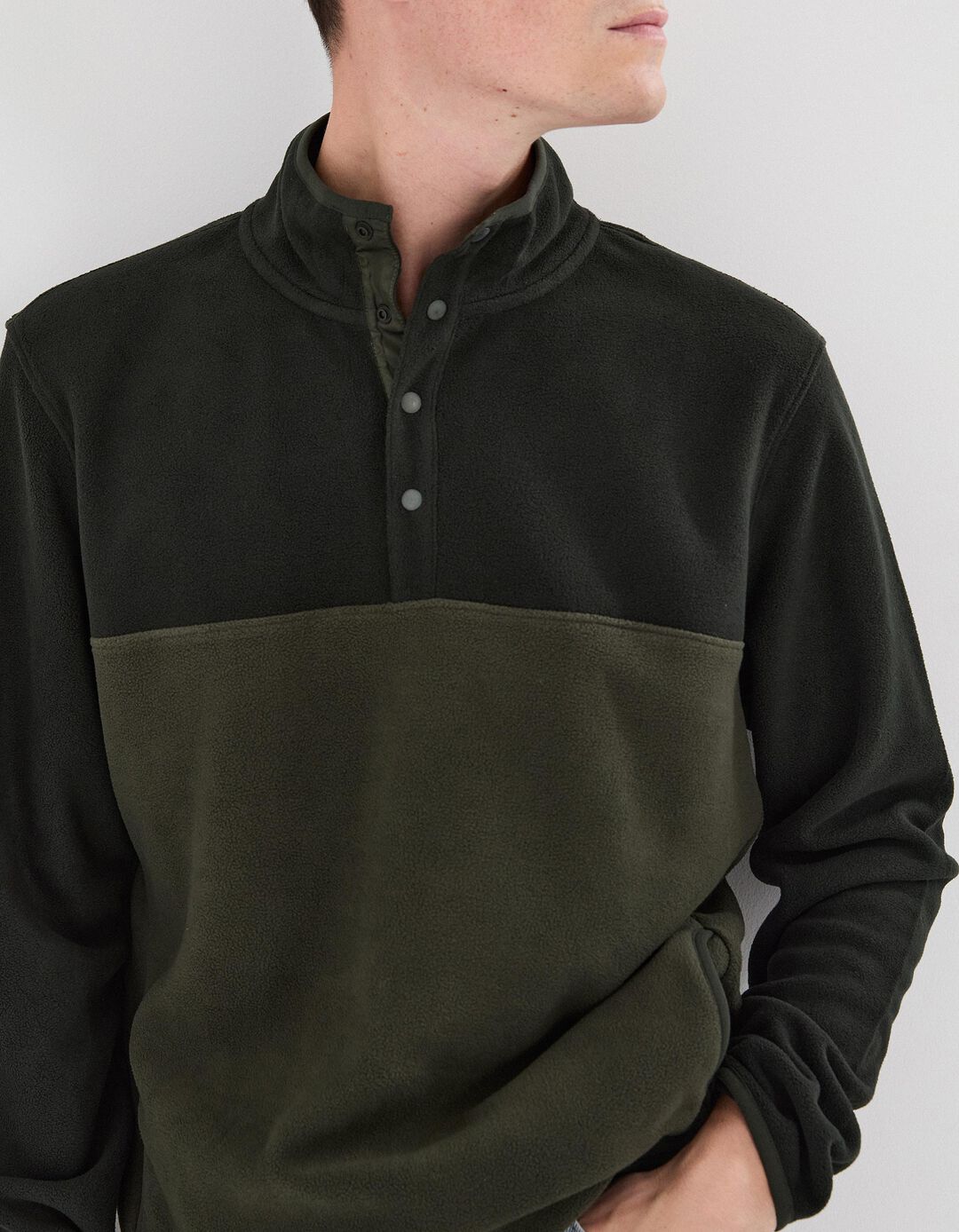 Camisola Polar, Homem, Verde Escuro