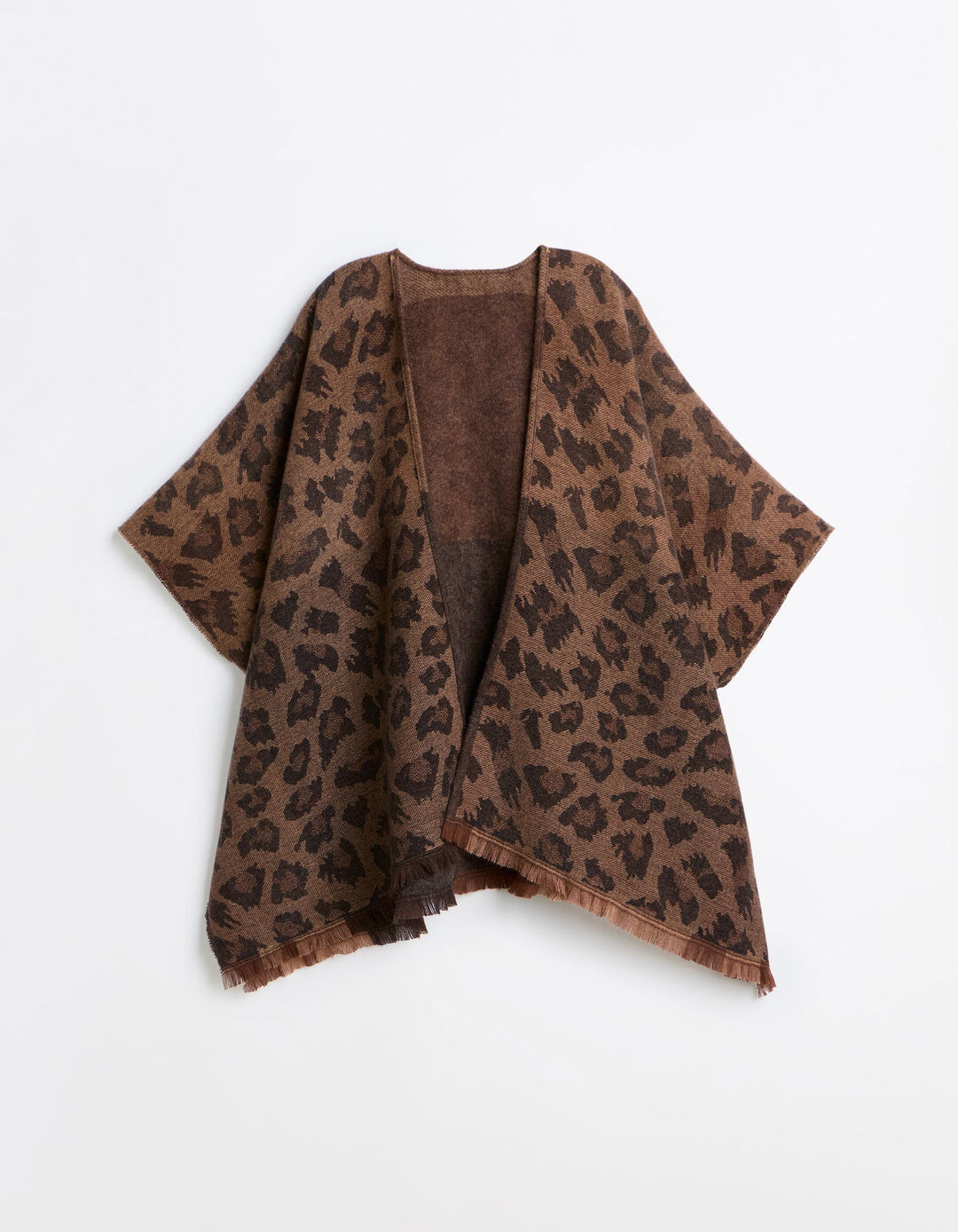 Poncho Revers&iacute;vel, Mulher, Bege