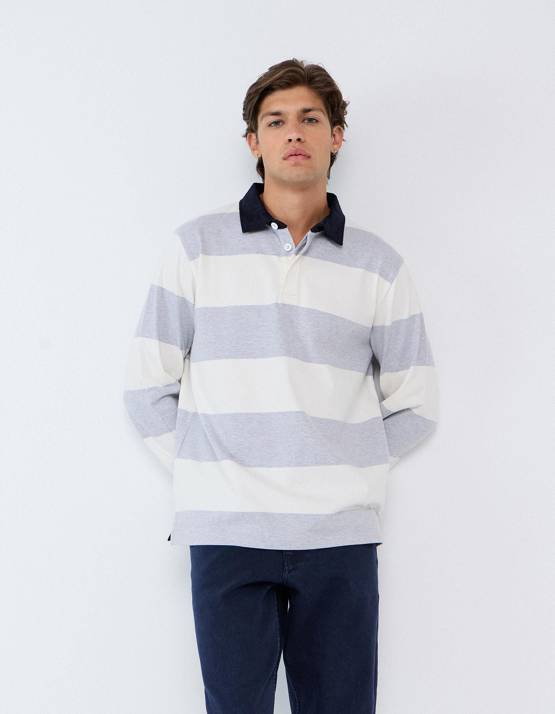Comprar Online Polo Rugby, Homem, Cinzento Claro