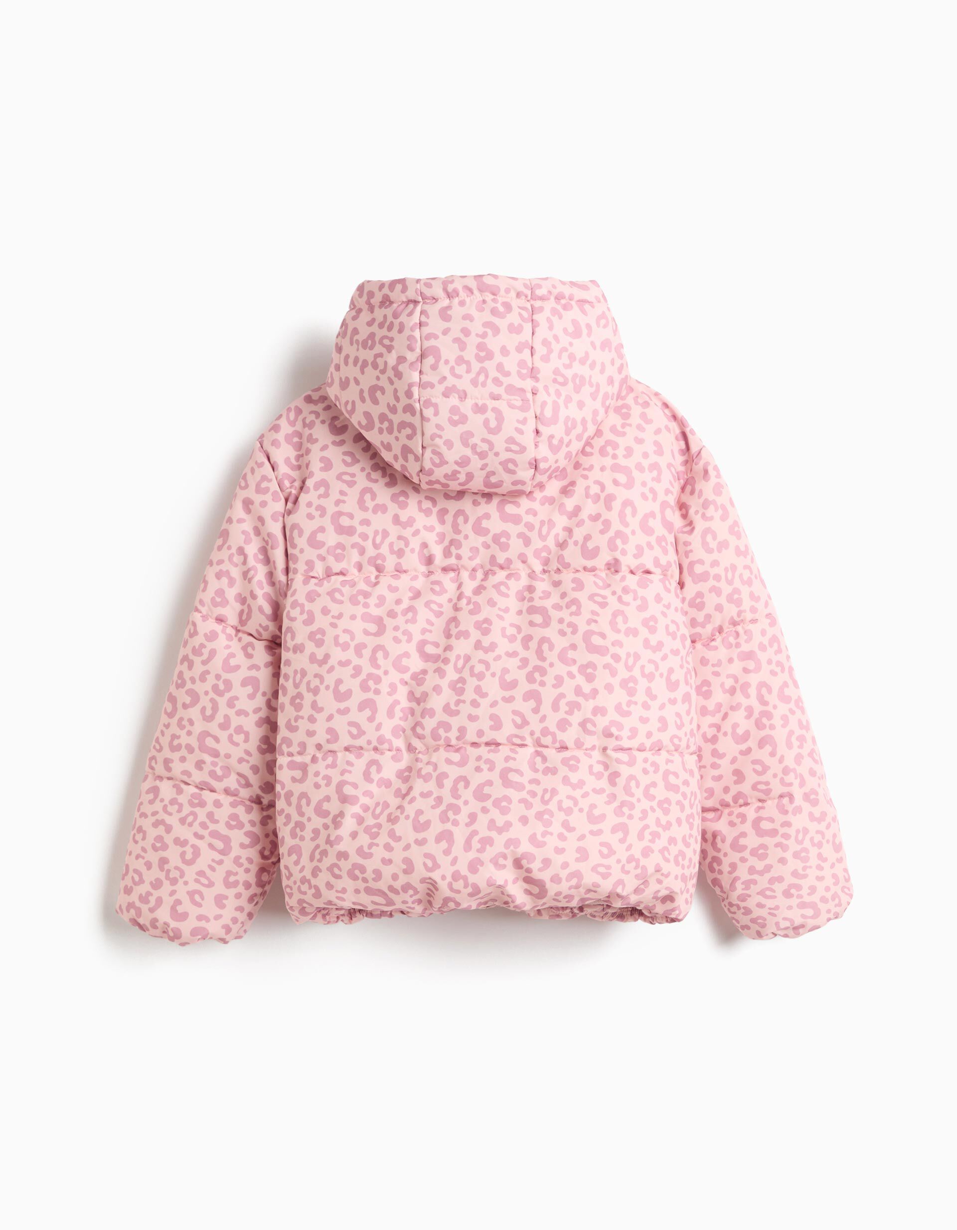 Comprar Online Casaco Acolchoado Animal Print, Menina, Rosa Claro