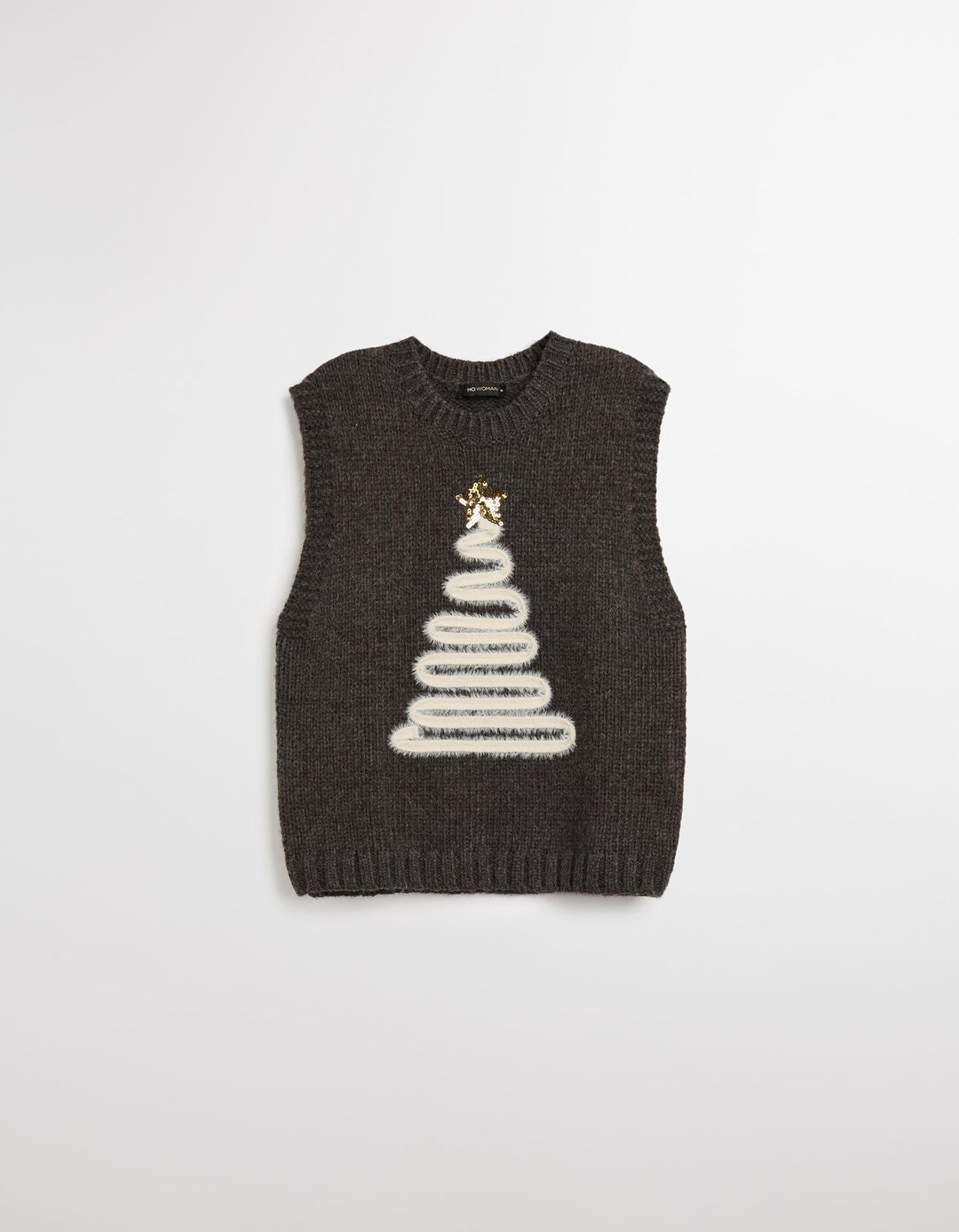 Colete de Natal, Mulher, Cinzento Escuro