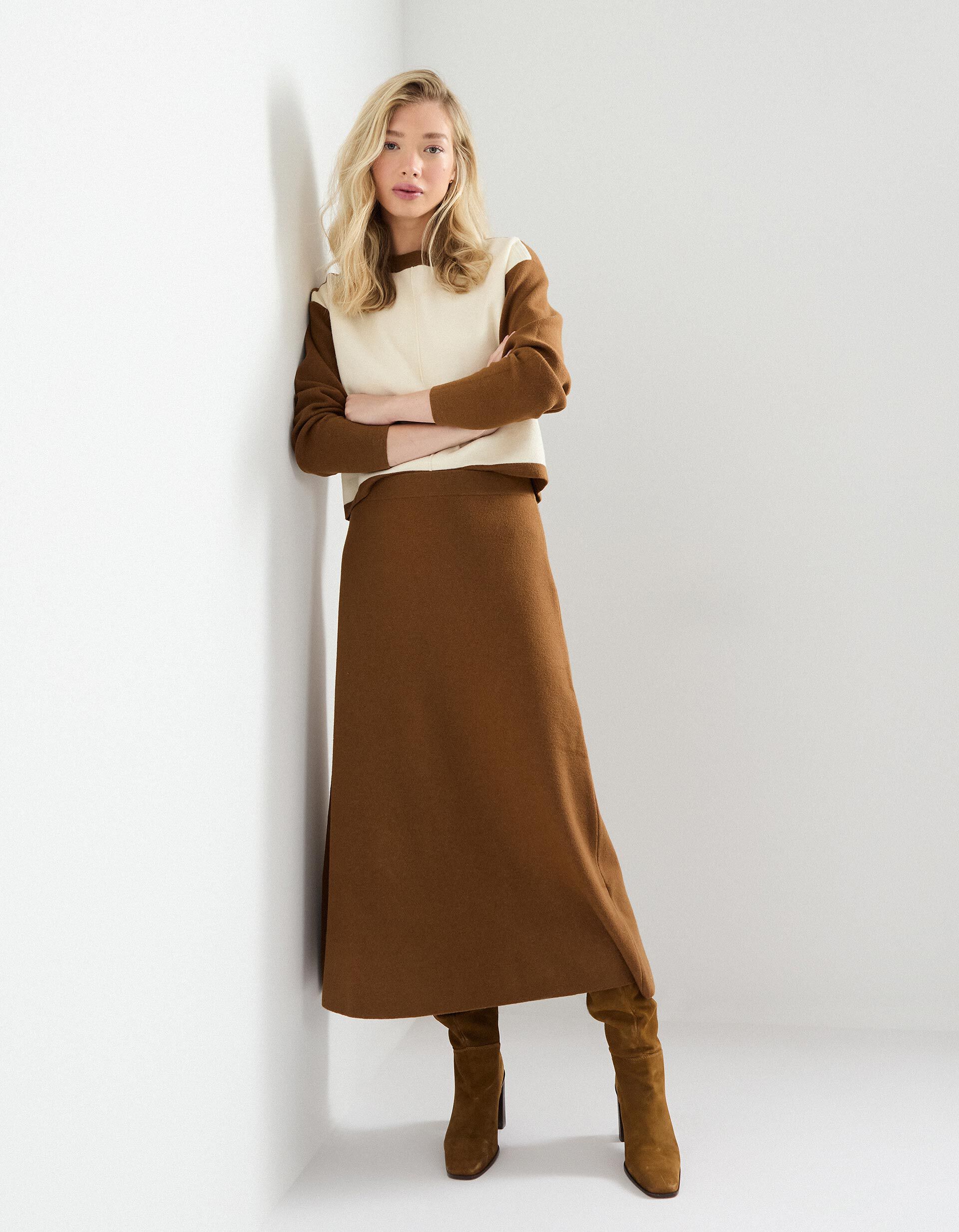 Comprar Online Camisola de Malha, Mulher, Castanho Claro