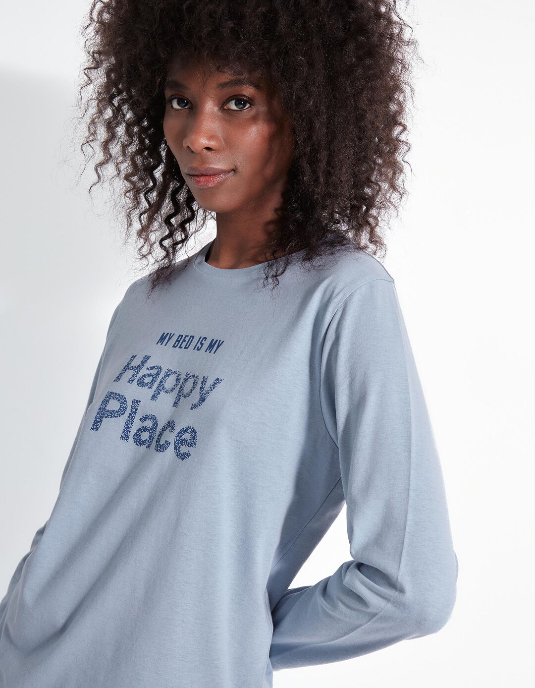 Pijama Jersey, Mulher, Azul Claro
