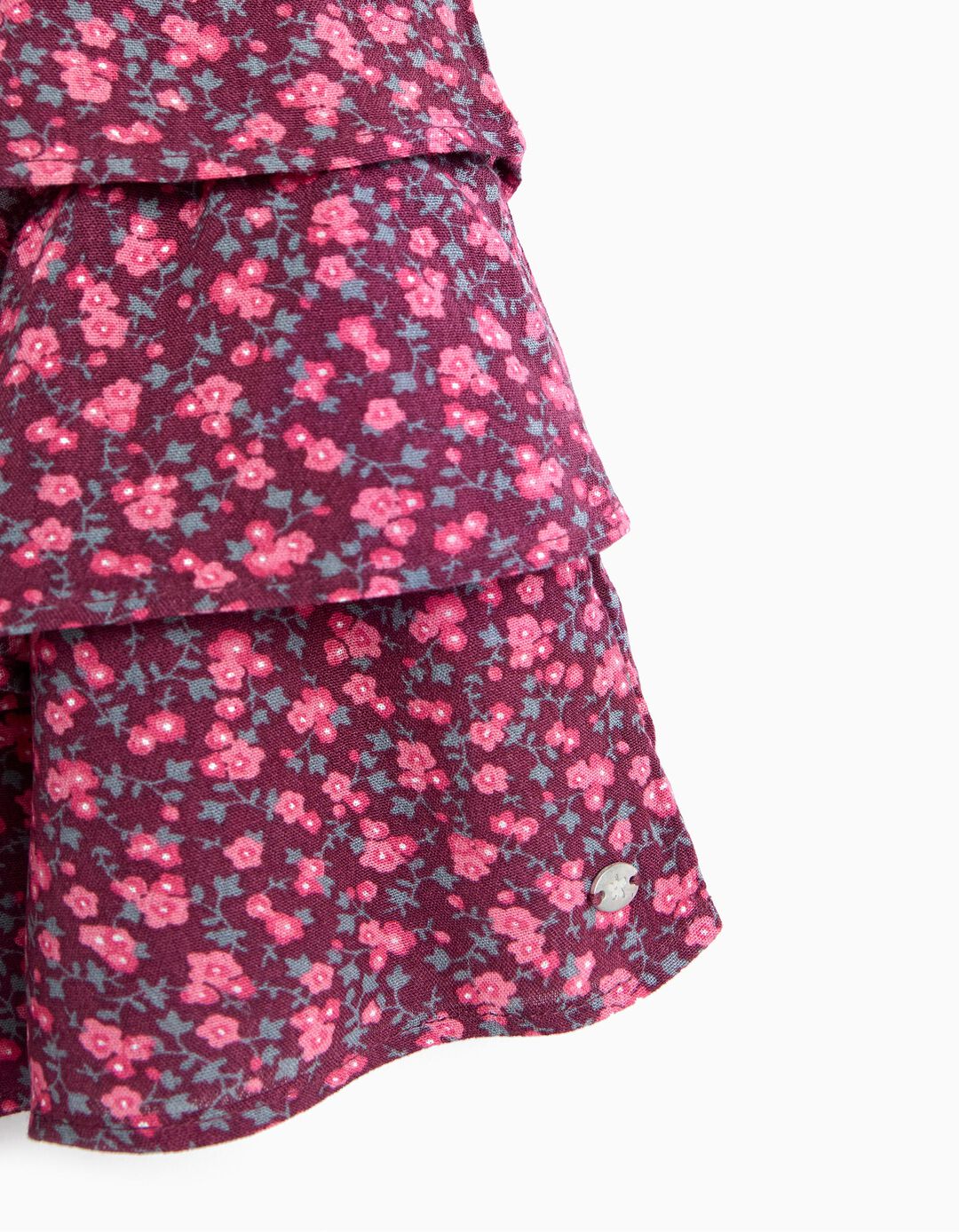 Saia-Cal&ccedil;&atilde;o Estampada, Menina, Rosa Escuro