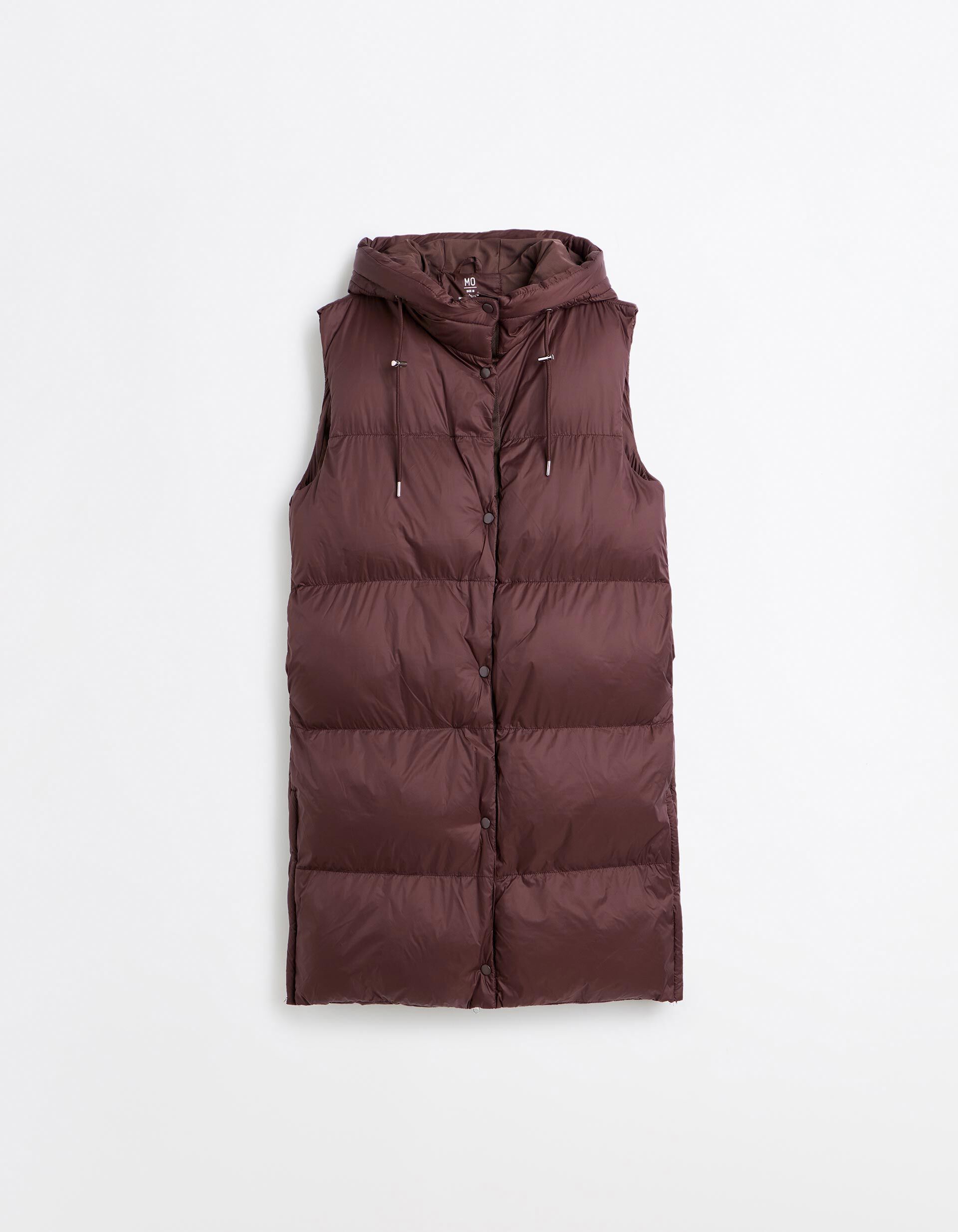 Comprar Online Colete Acolchoado Com Capuz, Mulher, Castanho