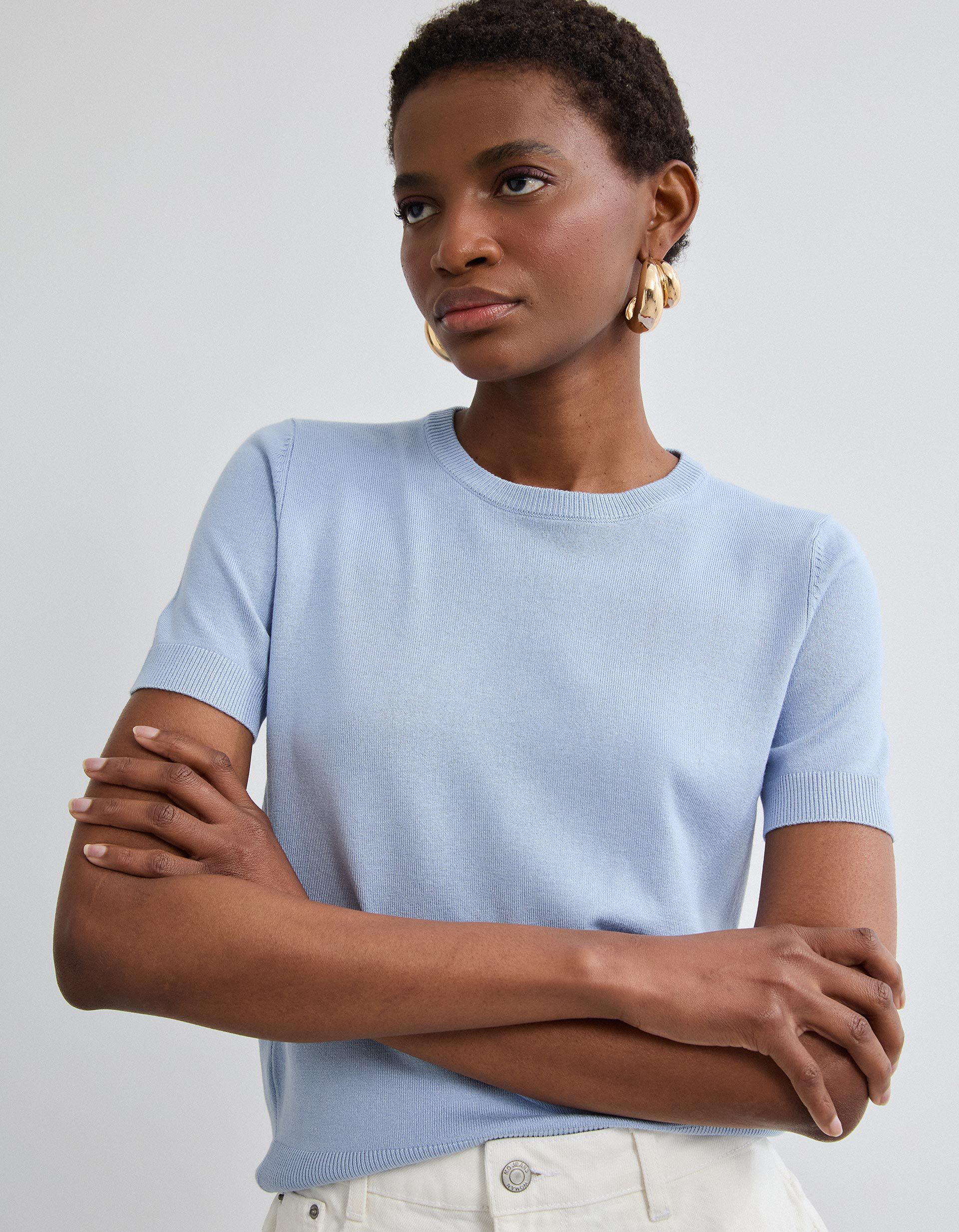 Comprar Online Camisola de Malha, Mulher, Azul Claro