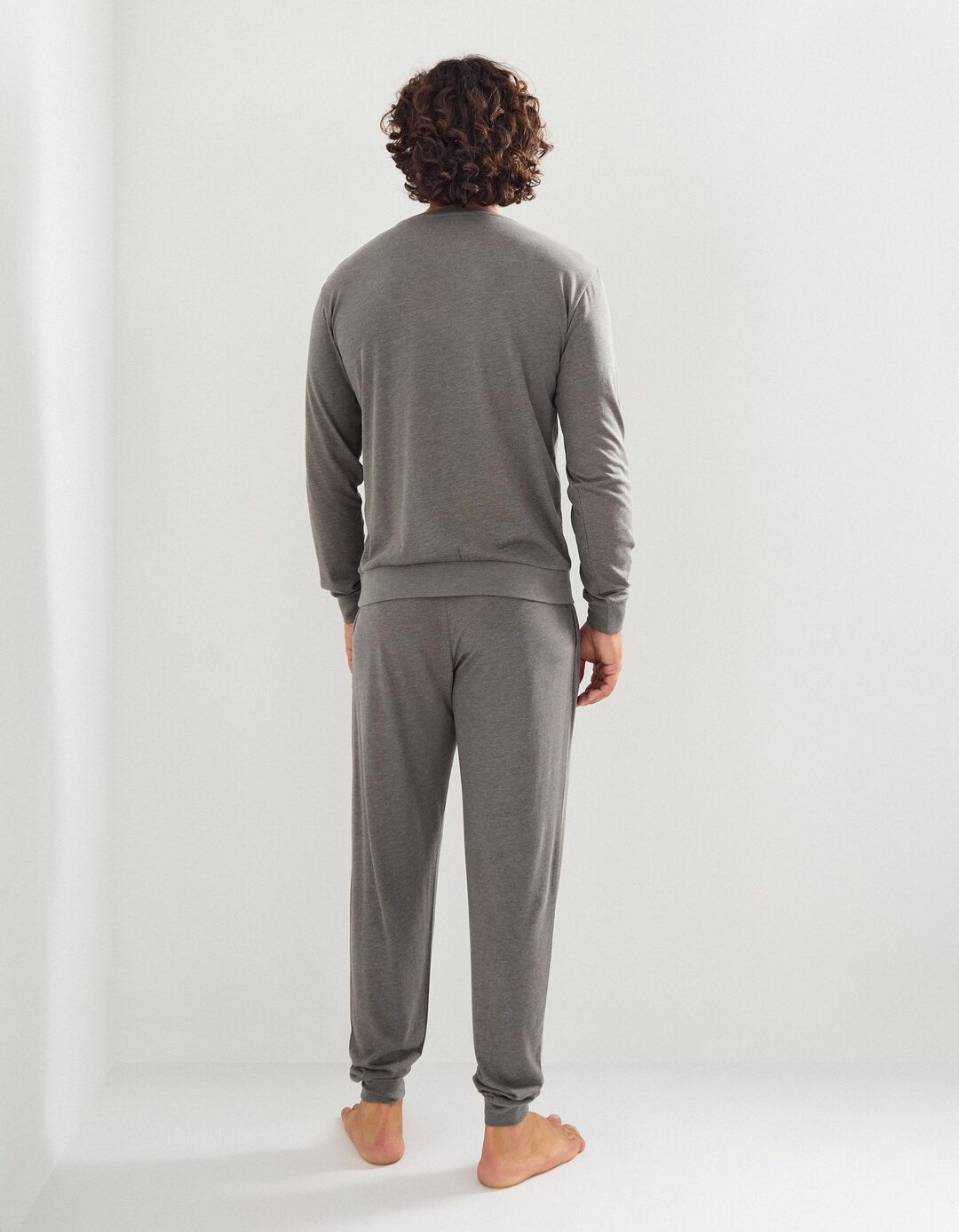 Pijama Jersey, Homem, Cinzento 