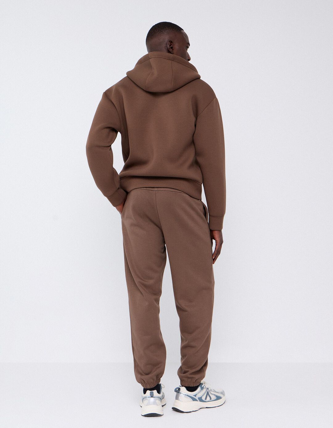 Cal&ccedil;as Jogger De Felpa, Homem, Castanho