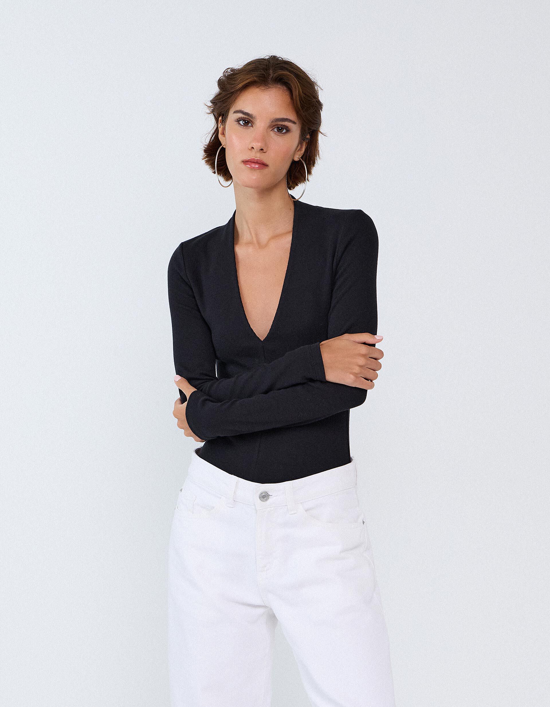 Comprar Online Body De Manga Comprida, Mulher, Preto