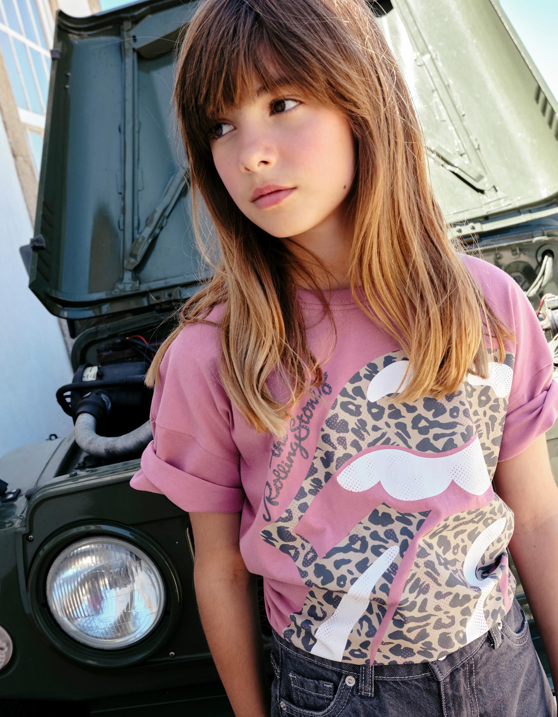 Comprar Online T-shirt Rolling Stones, Menina, Cinzento Escuro