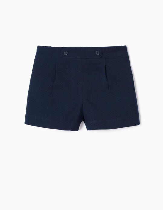 Twill Shorts for Baby Girls 'B&S', Dark Blue