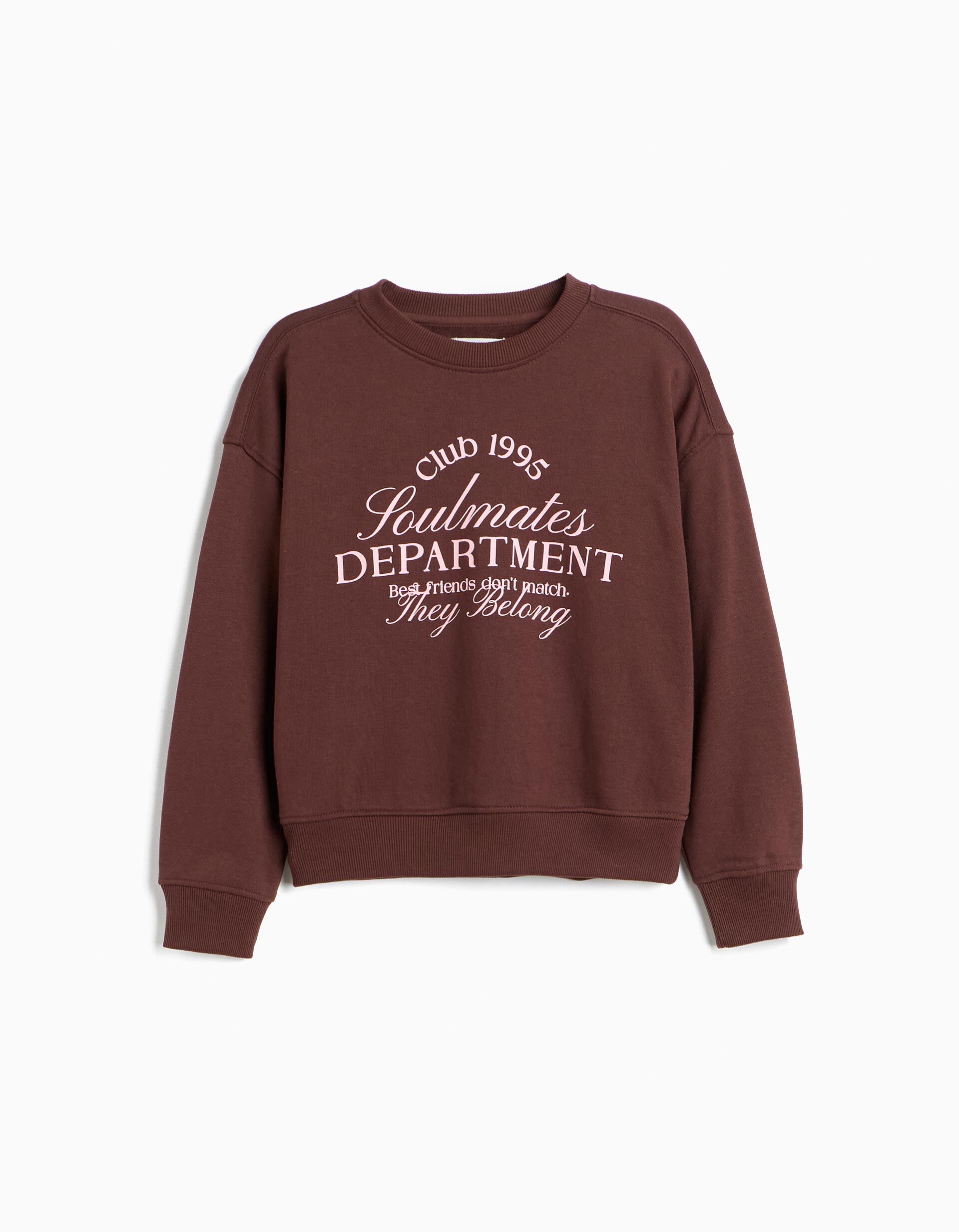 Comprar Online Sweatshirt Estampada, Menina, Castanho