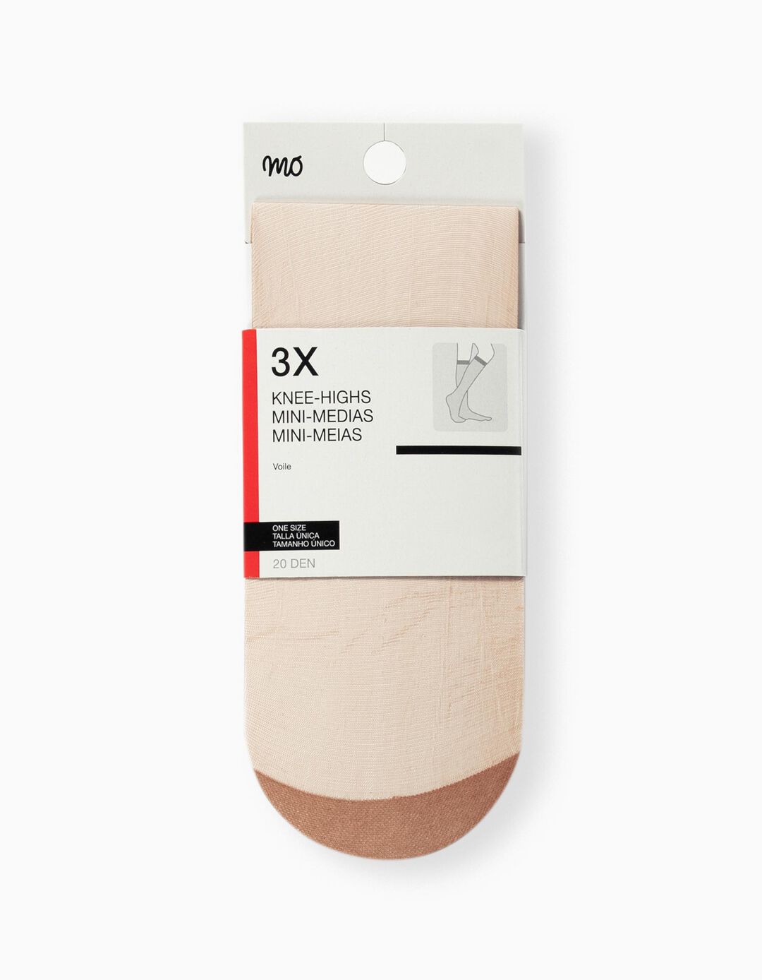 Pack of 3 Pairs of Voile Knee Highs