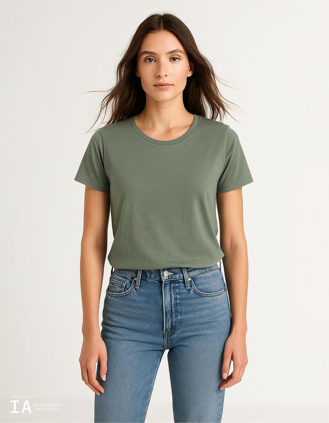 T-shirt, Mulher, Verde Claro