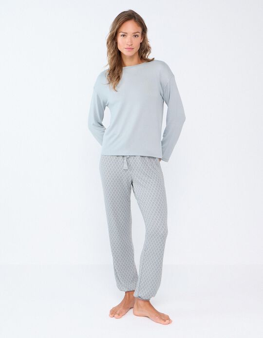 Comprar Online Pijama De Malha, Mulher, Azul Claro