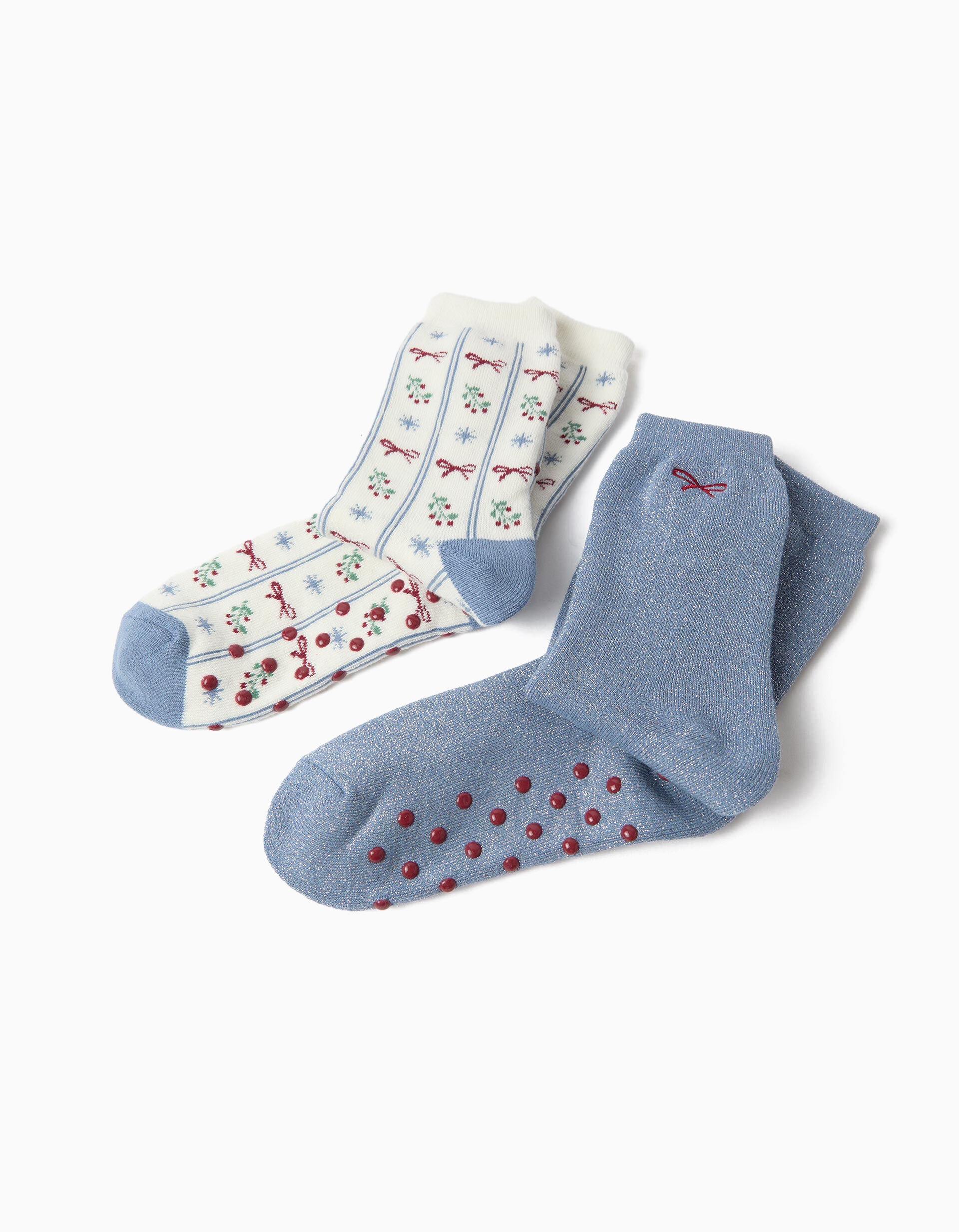 Comprar Online Pack 2 Pares De Meias Natal, Menina, Azul Claro