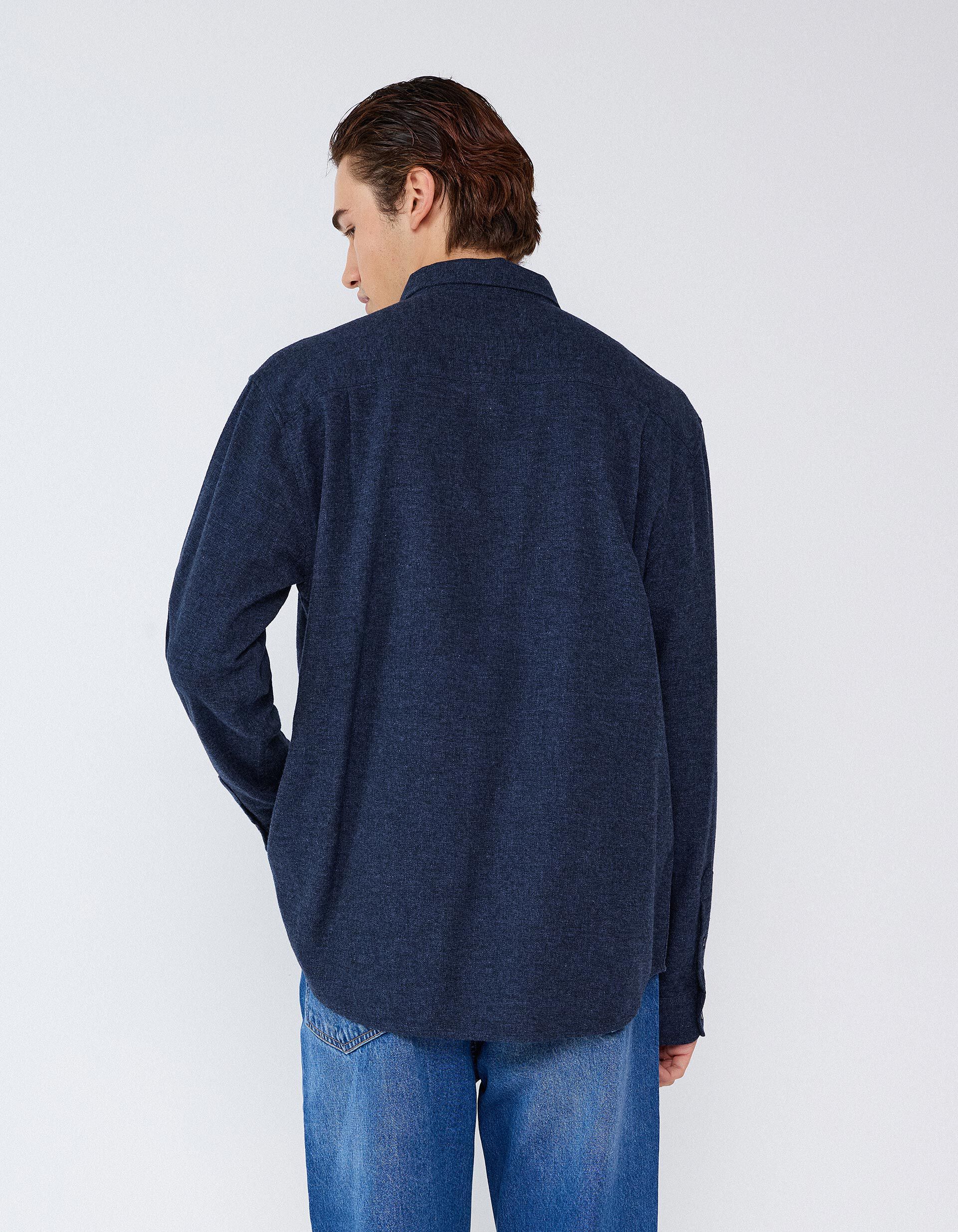 Comprar Online Camisa De Flanela, Homem, Azul Escuro