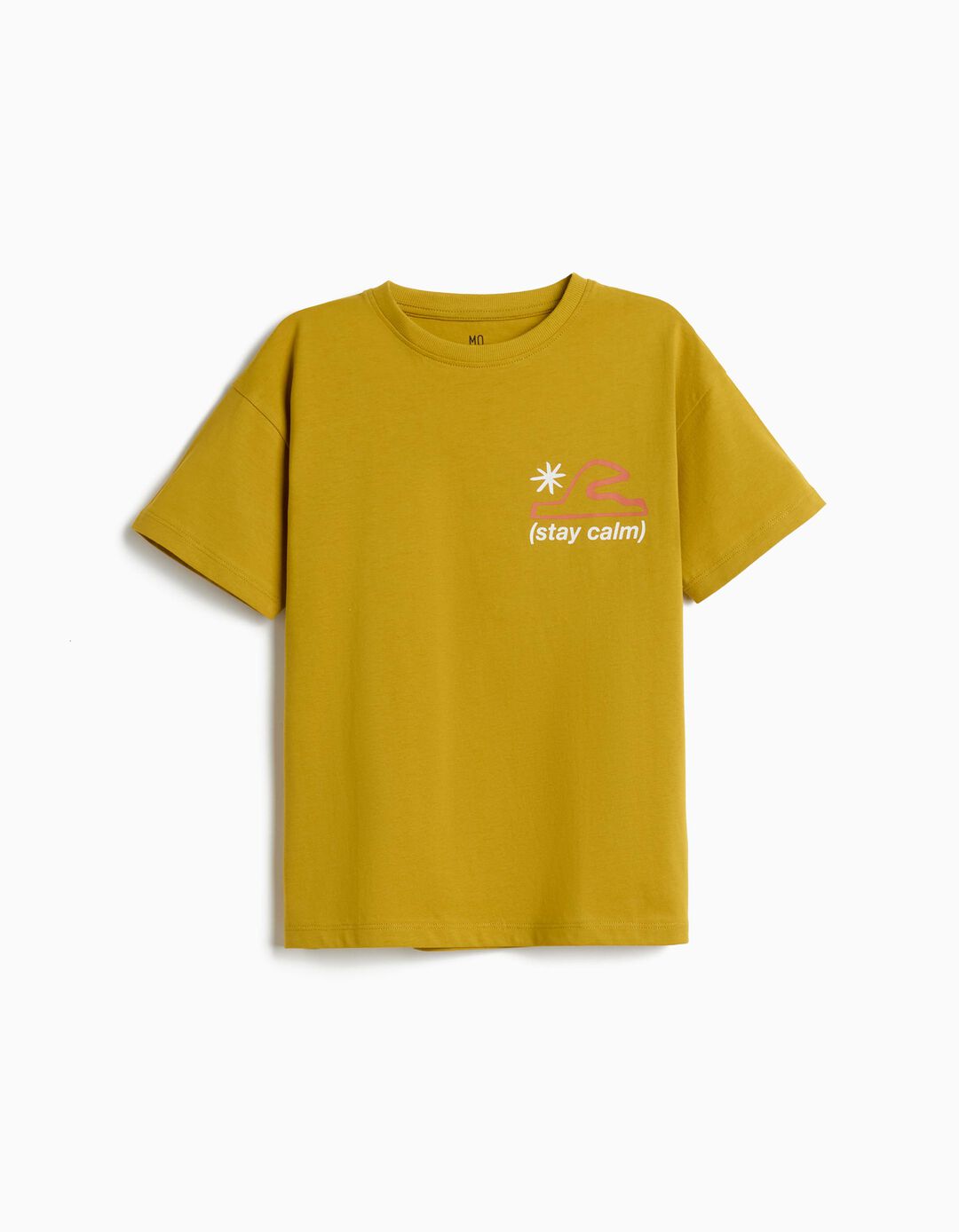 T-shirt Estampada, Menino, Amarelo Escuro