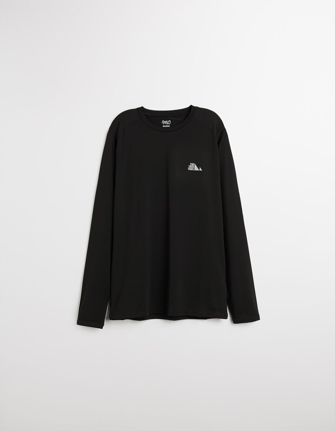 T-shirt Manga Comprida de Desporto, Homem, Preto