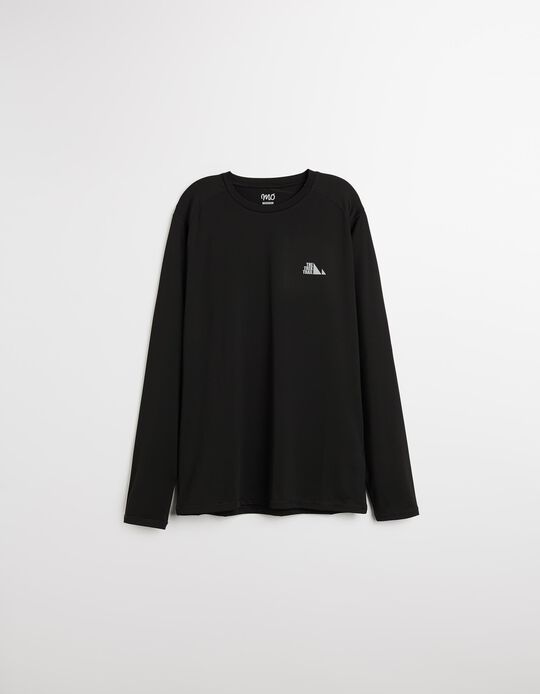 Comprar Online T-shirt Manga Comprida de Desporto, Homem, Preto