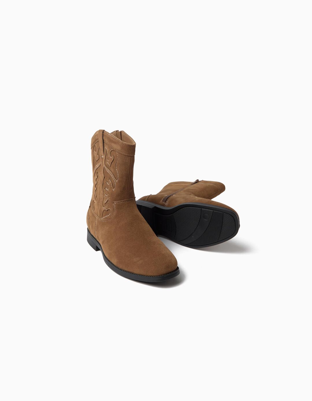 Botas Cowboy Bordadas, Menina, Castanho