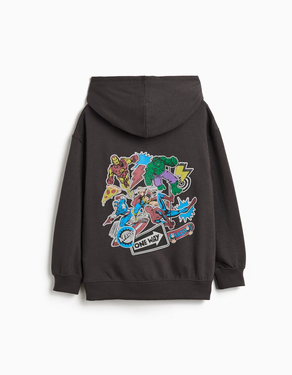 Sweatshirt de Felpa Capuz 'Marvel' ©Disney, Menino, Cinzento