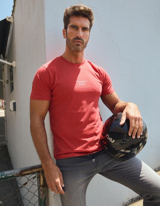 Comprar Online T-shirt Print, Homem, Vermelho