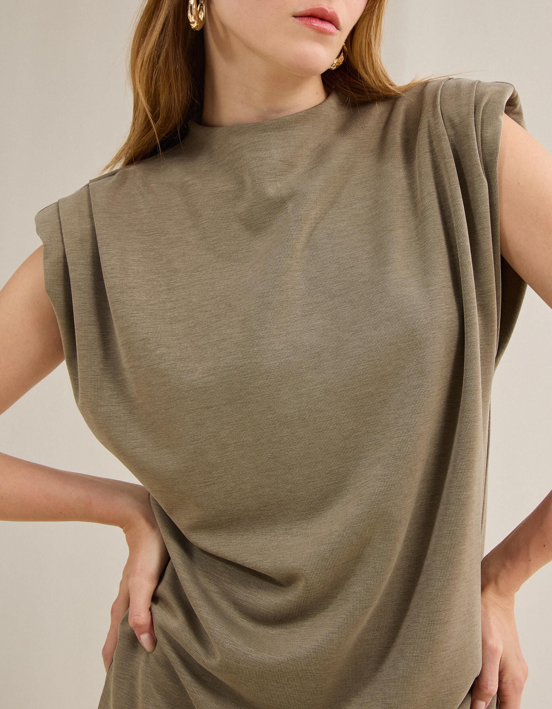 Comprar Online Vestido Comprido, Mulher, Bege Escuro