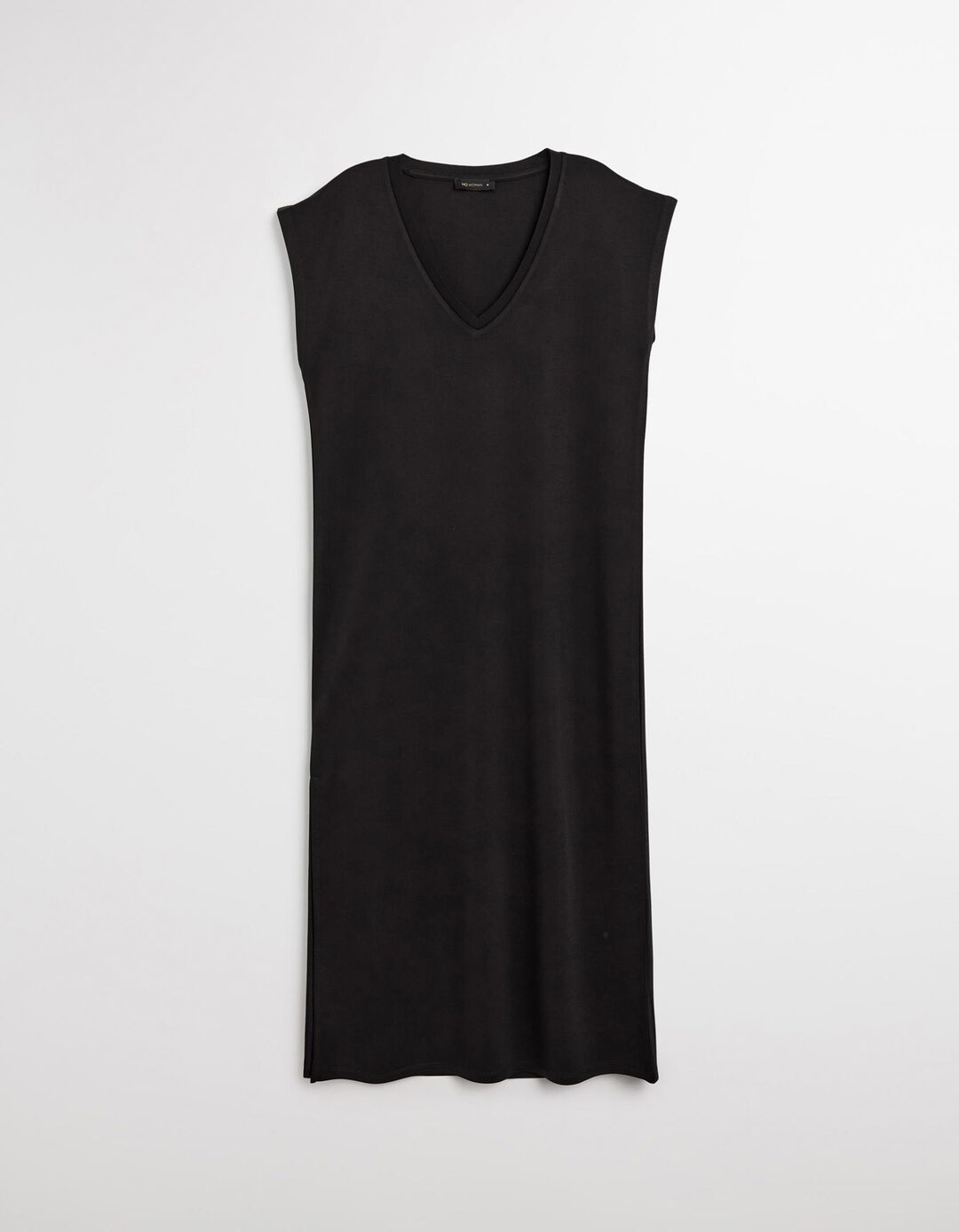 Vestido com Decote em V, Mulher, Preto