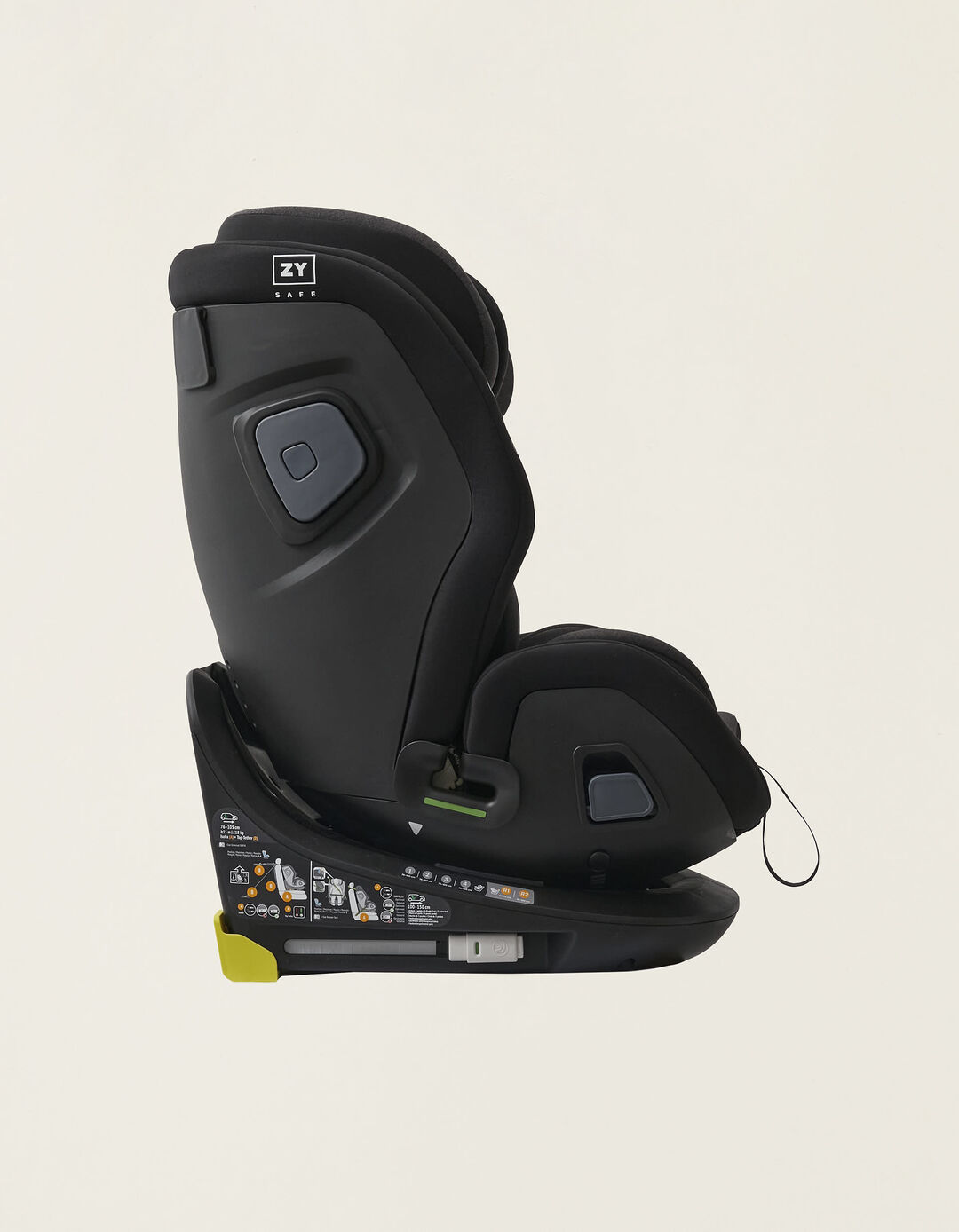 Cadeira Auto I-Size ZY Safe Premium com Isofix (40-150), Preto/Cinza