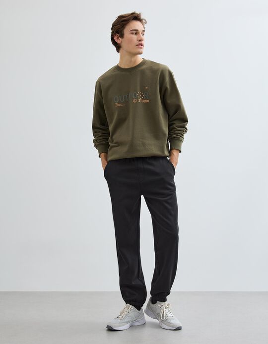 Comprar Online Cal&ccedil;as Jogging de Felpa, Homem, Preto